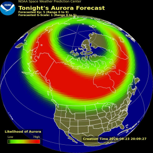 Auroral Viewline Forecast - Tonight