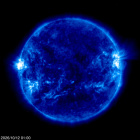 Click for time-lapse image of the sun